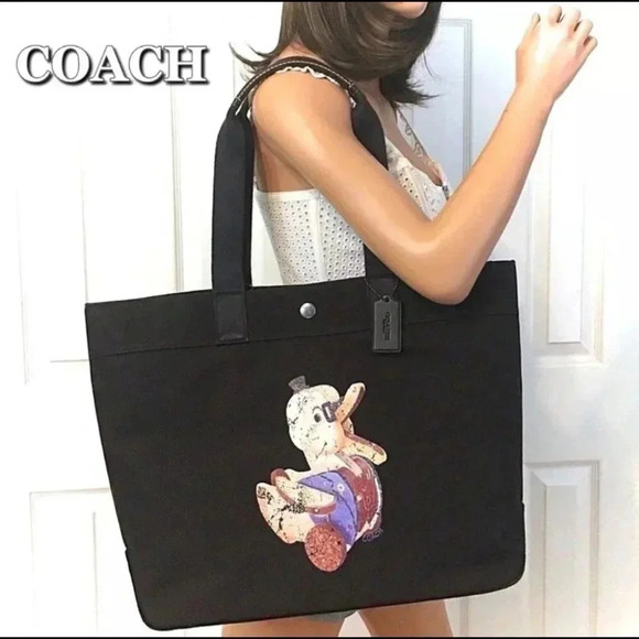 COACH Diaper Bag Shopper or Travel Black Bag Dr Doodle Duck Fisher Price Bag - Picture 4 of 10